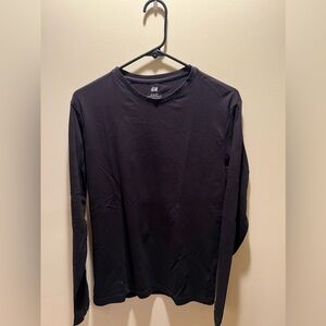 H&M Long Sleeve T-shirt, Size M, Black, Slim Fit, Quantity of 3 (3-pack)